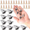 Deozu 10 Pcs Mini Caster Wheels for Small Appliances, 1/2 Inch Mini Wheels,