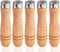 5pcs Wooden File Handle with Strong Metal Collars, Large Handle for 10"-12" File, Craft Tool