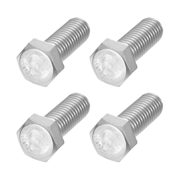 Hex Bolts (7/16-20x1-1/4") 6Pcs, 304 Stainless Steel Fully Threaded Hex Head Screw for Furniture Repair