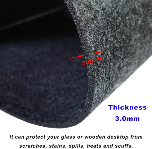 CHuangQi Gaming Mouse Pad, Felt Desk Mat for Laptop Keyboard, Non Slip, 3.0mm Felt Office Table Protector