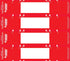 Tabbies File Pocket Handles, 9.63 X 2, Red/White, 12 Sheets/Pack