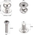 uxcell 9mm Head Dia. Round Knobs Pull Handle, 12pcs Zinc Alloy for Drawer Pulls Gift Box Cabinet Door Knobs with Screws, Silver Tone by uxcell
