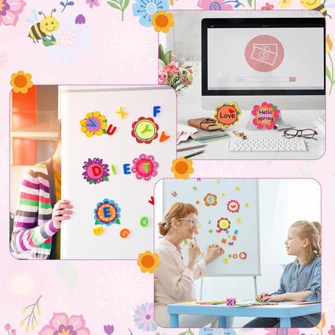 Geyee Flower Theme Sticky Notes and Pens Set, Colorful Memo Pads & Ballpoint Pens for School Party Gifts