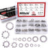 Hilitchi 400-Pcs Assortment Kit of 304 Stainless Steel External Internal Tooth Star Lock Washers - M2 M3 M4 M5 M6 M8