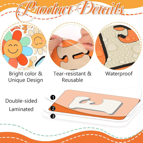 gisgfim Classroom Bulletin Board Decoration Set with Welcome Banner and Groovy Hippie Decor for Schools