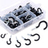 Swpeet 100Pcs Black Cup Hook Kit, Vinyl Coated Ceiling Screw Holder for Home