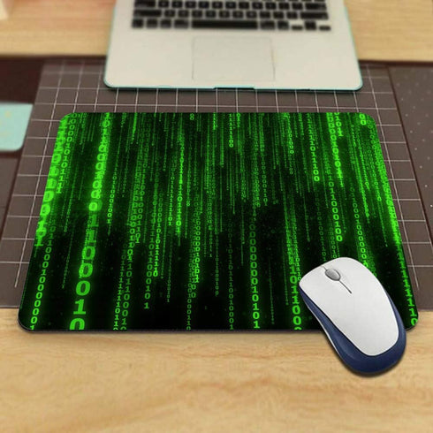 Gaming Mouse Pad Matrix Style Coding, Non-Slip Rubber Mouse Pad for Computers, 9.5 Inch x 7.9 Inch