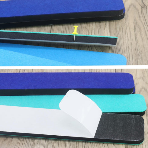 Omitfu 6Pcs 0.5 Inch 13 Inch 35 (3 Felt Bulletin Board Bar Strip Thick Self-Adhesive Pin Board Bar in Length