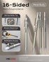 Nicpro 4 Pack 0.5mm Mechanical Pencil Set with Case, Metal Mechanical Pencil Drafting Pencil Lead 0.5mm for Artist Writing, Sketching, Drawing, 8 Tube HB #2 Refill, 3 PCS 4B Eraser, 9 Eraser Refill by Nicpro
