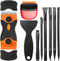 9 Pcs Plastic Scraper Tool Set, Non Scratch Sticker Scraper, Plastic Razor Blade Scraper for Window Floor Cleaning