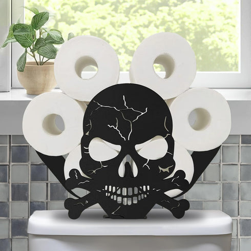 Teaeeno Skull Toilet Paper Holder - Animal Toilet Paper Storage, Funny Bathroom
