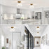 Bathroom,Bulb Industrial Semi Flush Mount Ceiling Light Fixture,Gold Globe Glass Hallway Lights Fixtures