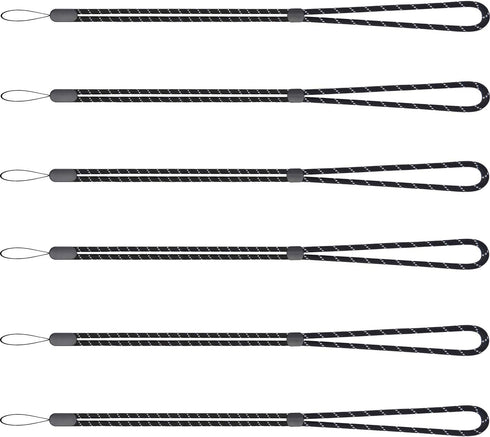 Lanyards 6 Pack Adjustable Neck Lanyard, Black Straps for ID Badge Holder, Keys, Office, Cruise