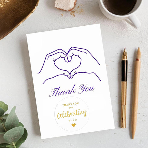 G2PLUS Thank You for Celebrating with Us Stickers, 60PCS 2 Inch Round Labels for Wedding, Birthday, Baby Shower, Party