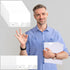 Jutom 50 Pcs Glossy Laminated Paper Folders, 2 Pocket Presentation Folder, Letter Size, White Color for Office Teacher