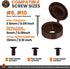 HNYYZL 100 Plastic Hinged Covers, Snap Washer Caps - Brown, Pcs - Shutter Screw Protection (M), Bronze Finish