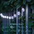 36FT 60 8 Metaku Solar String Lights for Outside, LED Crystal Globe String Lights, Solar Powered Outdoor Lights