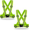 2 Pack Hi Vis Safety Vests, Adjustable Neon Color High Visibility Reflective Gear for Traffic Control