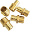 EFIELD Pex Barb Crimp Brass Fittings (Pack of 5) 3/4 Inch x 1/2 Inch Male NPT Adapter, ASTM F1807