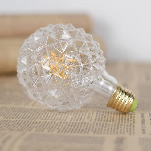VicFlora G95 Bulb 4W 2700K Dimmable 40W E26 Pack 2 LED Pineapple Retro Edison Lamp Warm White Light Not Equivalent