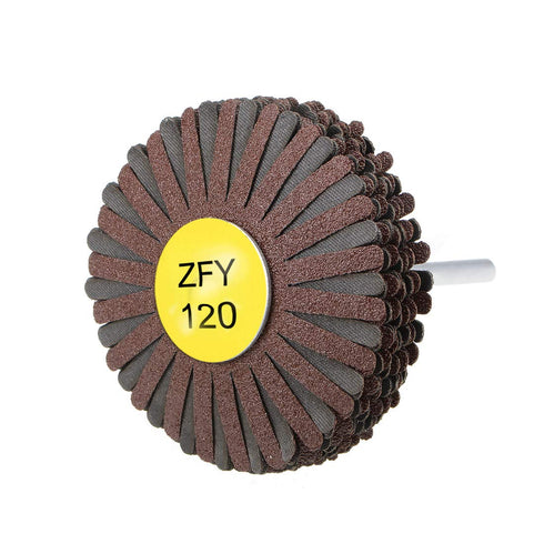 uxcell 1/4-Inch Shank Abrasive Cloth Flap Wheel Sanding Star, 120 Grit for Woodworking Furniture Polishing