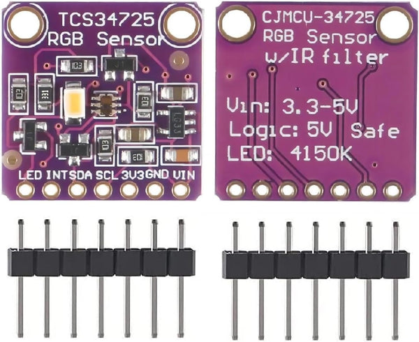 2 Pcs TCS34725 Color Sensor Module for RGB LED Backlight Control Applications for Arduino