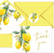Whaline 50 Pack Lemon Gold Foil Thank You Cards Boxed Greeting Cards