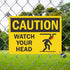 SmartSign "Caution - Watch Your Head" Sign | 10" x 14" Plastic