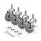 Caster Wheels 3 Inch Locking Stem Casters, Heavy Duty Swivel Casters Set of 4 with 3/8" -16 x 1-1/2" Threaded Stem