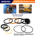 1543273C1/G109423 Hydraulic Cylinders Seal Kit Fits for Case Backhoe Loader Cylinder Universal Repair Packings (Rod 2” & Bore 4”) 10 PCS/Kit by Camoo