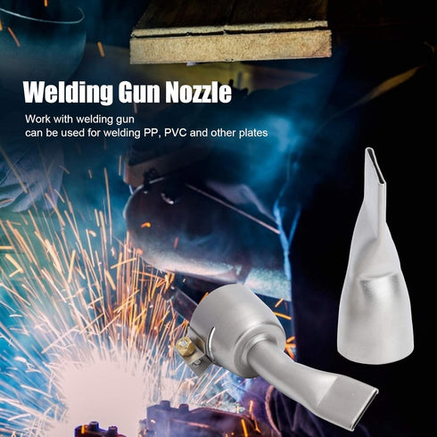 2Pcs Welding Gun Flat Nozzle - Stainless Steel Alloy Tips for Hot Air Torch Gun Soldering Supplies