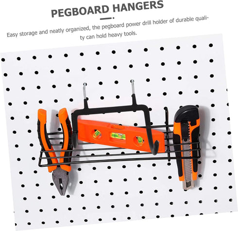 4pcs GANAZONO Heavy Duty Pegboard Hooks for Drill Holders Pegboard Hangers for Efficient Tool Organization Garage