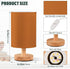Dalzium Bedroom Lamp Burnt Orange Bedside Table Lamp with USB Port Desk Light LED Night Light for Nightstand