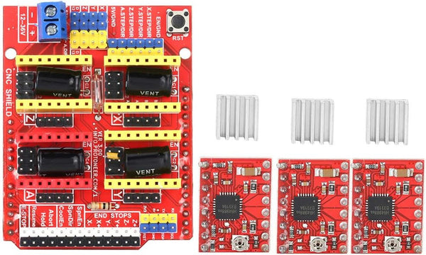 Glomora Expansion Board Kit for Engraving Machines and 3D Printers, Includes 3PCS A4988