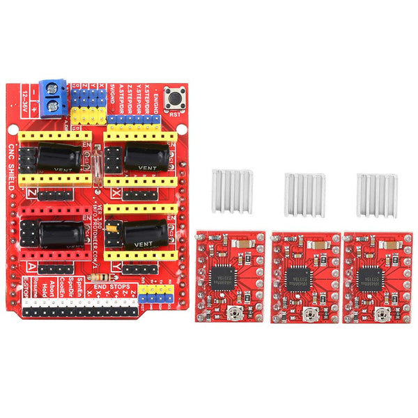 ChuyTrading CNC Expansion Board V3, 3D Printer Engraver Expansion Board with 3pcs A4988