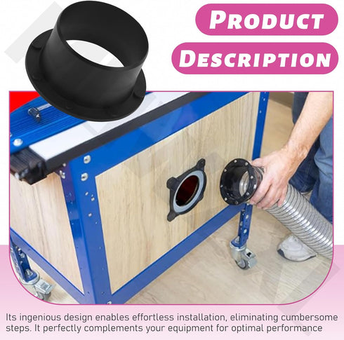 MOWZXL 4" Surface Mount Dustport Steel Ring Receiver for Dust Collection, Magnetic Dust Collection Powerful Suction