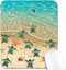 knseva Sea Turtles on The Beach Painting Mouse Pad, Starfish Shell Blue Ocean