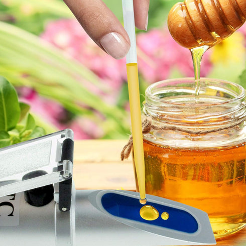 DANOPLUS Honey Moisture 58~90% Brix Refractometer with ATC, Handheld High Measuring Range Sugar Content, Honey, Jelly, Jam and Syrup