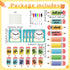 Yeaqee 31 Pcs Telling Time Bulletin Board, Analog Clock Practice with Dry Erase Pens for Home, Classroom