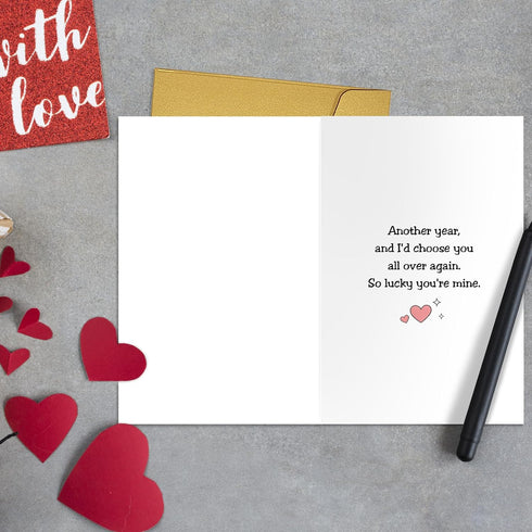Nchigedy Romantic Valentines Day Card for Man Woman, Sweet Valentines Day Card for Husband Wife, Anniversary Cards