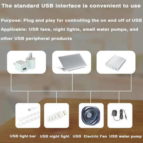 5V Switch,433MHz 2 1 DC USB Wireless Remote Control RF Relay Power Switch,Wall Penetrating On Off Control,Pre-Paired