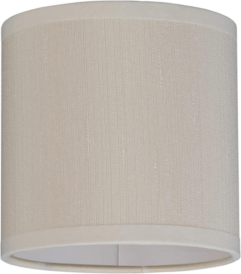 Aspen Creative 31002A 5" 5" 5" Small Clip-On Drum Lamp Shade in Butter Crme, Top x Bottom x Slant Height