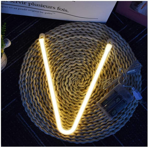 ENUOLI Warm White Letters Neon Night Light LED Alphabet Marquee Light Neon