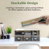 Stackable Desk Organizer Drawers, Plastic Storage Drawers for Office Organization, 3 Drawers (White)