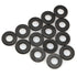 40Pcs M5 Flat Washer Adjustment Hardware Fitting Accessories Metal Gasket for Bolts and Screws, 304 Stainless Steel Black Zinc