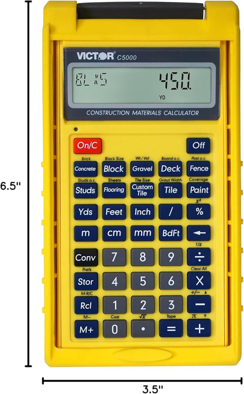 Victor C5000 Construction Materials Calculator, Includes Protective Case for Easy Transport and Storage