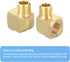 uxcell Brass Pipe Fitting 90 Degree Barstock Street Elbow, 1/4" NPT Pipe Connector for Gas, Air, Oil, 2pcs
