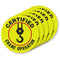 SmartSign Certified Crane Operator Hard Hat Labels, Pack of 5, Retro-Reflective, 2" Circle