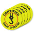 SmartSign Certified Crane Operator Hard Hat Labels, Pack of 5, Retro-Reflective, 2" Circle