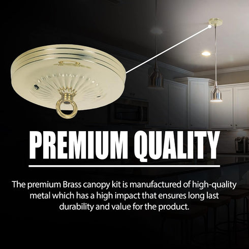 Ciata 5 Inch 50 Lighting Canopy Kit with Hook, Mounting Hardware for Chandelier, Fan, Swag Light Fixtures, Pendant